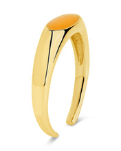 Load image into Gallery viewer, Sterling Silver Enamel Open Signet Ring

