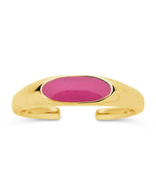 Load image into Gallery viewer, Sterling Silver Enamel Open Signet Ring
