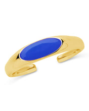 Load image into Gallery viewer, Sterling Silver Enamel Open Signet Ring
