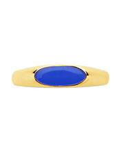 Load image into Gallery viewer, Sterling Silver Enamel Open Signet Ring
