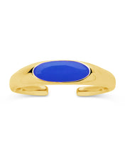 Load image into Gallery viewer, Sterling Silver Enamel Open Signet Ring
