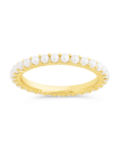 Load image into Gallery viewer, Sterling Silver Gianna Pearl Eternity Ring
