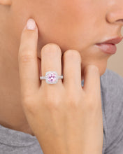 Load image into Gallery viewer, Sterling Silver Pink CZ Legacy Ring
