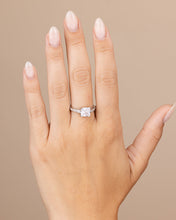 Load image into Gallery viewer, Sterling Silver Princess Cut CZ Promise Ring
