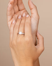 Load image into Gallery viewer, Sterling Silver Princess Cut CZ Promise Ring

