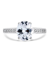 Load image into Gallery viewer, Sterling Silver Oval Engagement Ring
