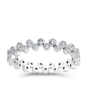 Load image into Gallery viewer, Sterling Silver Cubic Zirconia Bubbles Band Ring
