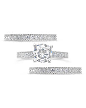 Load image into Gallery viewer, Sterling Silver Brilliant CZ with 2 Bands
