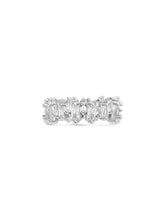 Load image into Gallery viewer, Sterling Silver CZ Staggered Eternity Band
