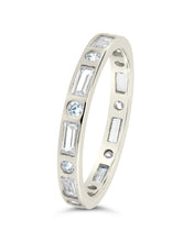 Load image into Gallery viewer, Sterling Silver Ethel CZ Band Ring
