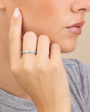 Load image into Gallery viewer, Sterling Silver Princess Eternity Wedding Band
