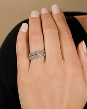 Load image into Gallery viewer, Sterling Silver Melody CZ Bezel Ring Set of 3
