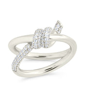 Load image into Gallery viewer, Sterling Silver Irene CZ Twisted Ring
