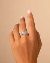 Load image into Gallery viewer, Sterling Silver Yvonne CZ Stacking Ring
