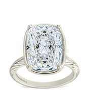 Load image into Gallery viewer, Sterling Silver Elongated Cushion Cocktail Ring 4ct &amp; 8ct
