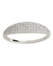 Load image into Gallery viewer, Sterling Silver Pave Signet Ring
