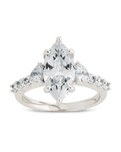 Load image into Gallery viewer, Sterling Silver Marquise &amp; Trillion Ring
