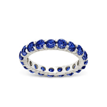 Load image into Gallery viewer, Sterling Silver Gracie Sapphire CZ Eternity Ring
