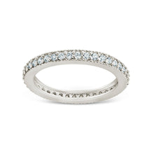 Load image into Gallery viewer, Sterling Silver 2.5mm Thin CZ Band Ring

