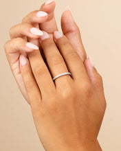Load image into Gallery viewer, Sterling Silver 2.5mm Thin CZ Band Ring
