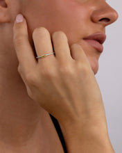 Load image into Gallery viewer, Sterling Silver Thin Citrine CZ Stacking Birthstone Ring
