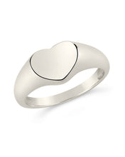Load image into Gallery viewer, Sterling Silver Cora Heart Signet Ring
