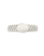 Load image into Gallery viewer, Sterling Silver Dixie Ribbed Signet Ring

