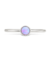 Load image into Gallery viewer, Sterling Silver Blue Opal Solitaire Ring
