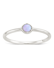 Load image into Gallery viewer, Sterling Silver Blue Opal Solitaire Ring
