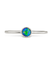 Load image into Gallery viewer, Sterling Silver Green Opal Solitaire Ring
