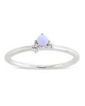 Load image into Gallery viewer, Sterling Silver Pink Opal Trio Ring
