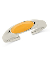 Load image into Gallery viewer, Sterling Silver Enamel Open Signet Ring
