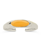 Load image into Gallery viewer, Sterling Silver Enamel Open Signet Ring
