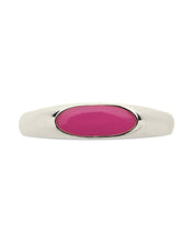 Load image into Gallery viewer, Sterling Silver Enamel Open Signet Ring
