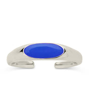 Load image into Gallery viewer, Sterling Silver Enamel Open Signet Ring
