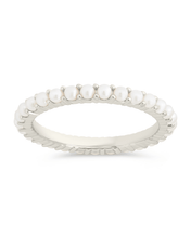 Load image into Gallery viewer, Sterling Silver Gianna Pearl Eternity Ring
