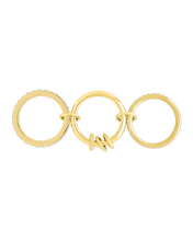 Load image into Gallery viewer, Sterling Silver Birgitta CZ Link Stacking Ring
