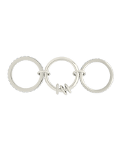 Load image into Gallery viewer, Sterling Silver Birgitta CZ Link Stacking Ring
