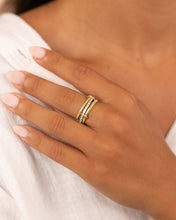 Load image into Gallery viewer, Sterling Silver Dominika CZ Link Stacking Ring

