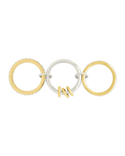 Load image into Gallery viewer, Sterling Silver Birgitta CZ Link Stacking Ring
