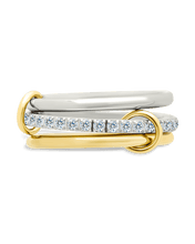 Load image into Gallery viewer, Sterling Silver Dominika CZ Link Stacking Ring
