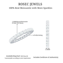 Load image into Gallery viewer, Brilliant Cut Moissanite Eternity Wedding Ring for Women

