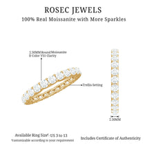 Load image into Gallery viewer, Brilliant Cut Moissanite Eternity Wedding Ring for Women
