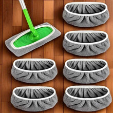 Load image into Gallery viewer, 4 Reusable Mop Pads with High Water Absorption and Ultra-fine Fiber Cleaning Pads That Can Firmly Adhere To Most Standard Mops
