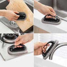 Load image into Gallery viewer, Magic Emery Sponge Brush Wipe Eraser Cleaner Kitchen Bath Rust Strong Decontamination Cleaning Tools With Handle Household Tools
