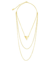 Load image into Gallery viewer, Triple Chain Layered Triangle Necklace
