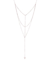 Load image into Gallery viewer, Triple Layer Triangle Drop Chain Necklace
