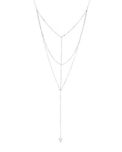 Load image into Gallery viewer, Triple Layer Triangle Drop Chain Necklace
