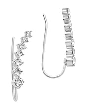 Load image into Gallery viewer, Graduated CZ Crawler Earrings
