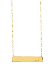 Load image into Gallery viewer, Sterling Silver Bar Initial Necklace
